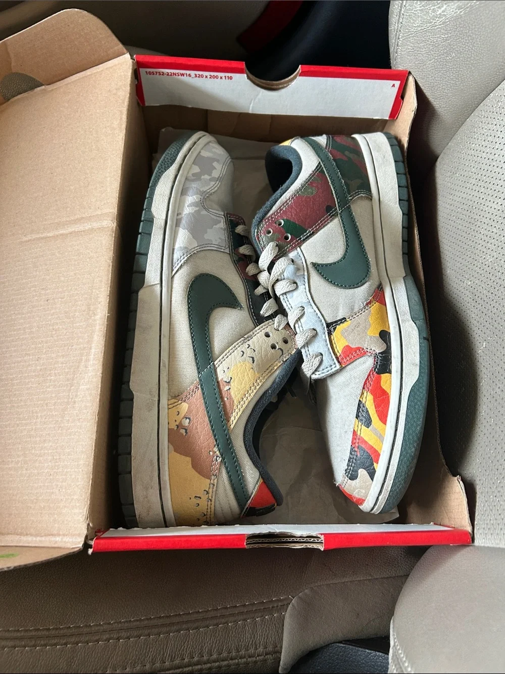 Nike Camo Dunks size 10